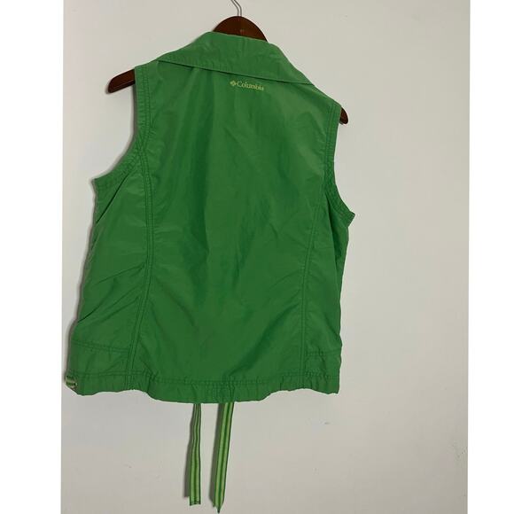 Vintage Y2K Columbia Lime Green Vest Utility Women’s Size L Streetwear Sporty - Picture 2 of 7